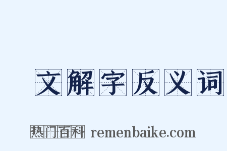 說文解字反义词是什么意思的图片